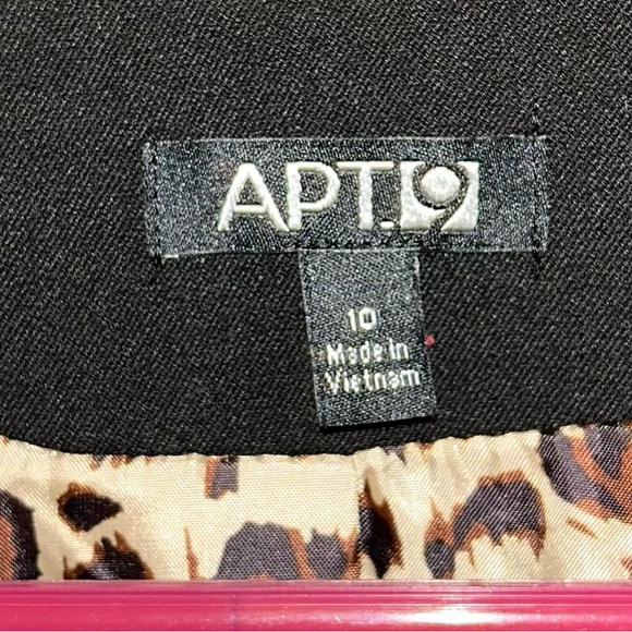 🖤 APT. 9 Black Blazer Cheetah Print Lining – Size 10 🖤 - Picture 3 of 5